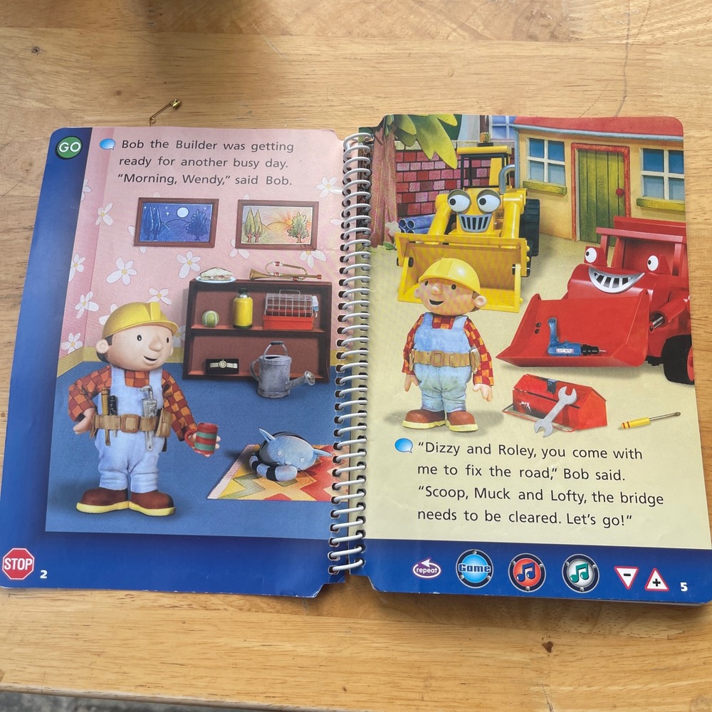 LeapFrog LeapPad Bob the Builder Pre-Reading Book and Cartridge Set 30240 - Picture 3 of 3